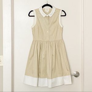 Kate Spade White and Tan Dress with Pockets